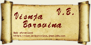 Višnja Borovina vizit kartica